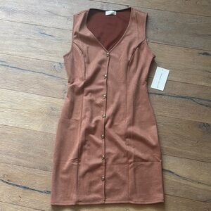 Brown Button-Down Dress
